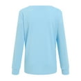 thumbnail image 6 of GEWSEY Women Long Sleeve Shirts Casual Fall Tees Crew Neck Basic Tunic Tops (Sky Blue, XL), 6 of 9