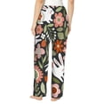 thumbnail image 3 of Kll Womens Rabbits On Floral Print Pajama Pants Soft Pajama Bottoms For Women Cozy Lounge Pants, 3 of 9