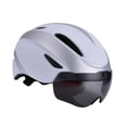 thumbnail image 1 of Casco de casco de bicicleta Circune de circunferencia de cabecera para viajes para adultos blanco plateado, 1 of 8
