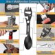 thumbnail image 3 of Pieces Camping Cutlery, Stainless Steel Spoon Fork Camping Combination 6 In 1 Portable Multifunction, 3 of 3
