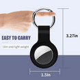 thumbnail image 4 of Airtags Case with Keyring Silicone Holder for Apple Finder Tracker Air Tags Waterproof Protector Accessories for Pet Dogs Collar Strap, airtag keychains Black/Gray/Blue/White, 4 of 7