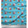 thumbnail image 1 of Soimoi polyester Crepe Fabric Dot,Leaves & Floral Artistic Print Fabric by the Yard 52 Inch Wide, 1 of 1
