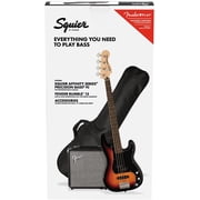 Squier Affinity Series PJ Bass Pack with Fender Rumble 15G Amp 3-Color Sunburst