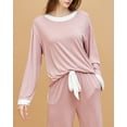 thumbnail image 5 of Richie House Womens Pajama Set Long Sleeve Sleepwear Scoop Neck Pjs Sets S-XXL 2 Pc set Lounge RHW4044, 5 of 7