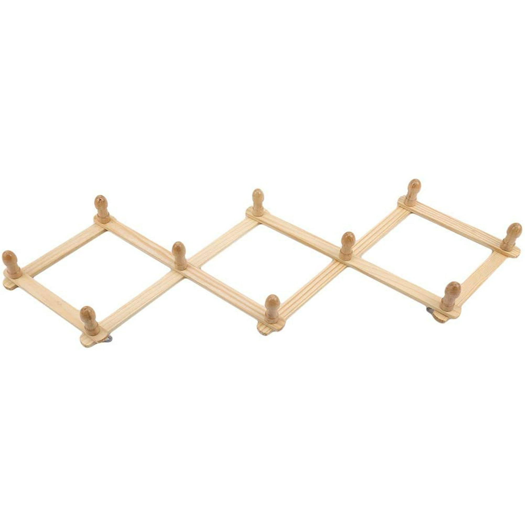 10 Hook Wood Wall Mounted Expandable Accordion Peg Coat Rack