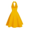 thumbnail image 2 of Summer Sundresses For Women Casual Halter Dress Solid Color Midi Dress Sexy Backless Party Dress Sleeveless Tank Dress Summer Clearance, 2 of 5