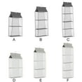 thumbnail image 4 of Electronicheart Thick Non-Woven Material Protector Bag Dustproof Large Capacity ClearHanging Bag Organizer Household Storage Pouch Grey 2 layer, 4 of 6