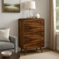 thumbnail image 6 of Benjara Wooden Chest with 5 Drawers- Dark Walnut Brown, 6 of 11