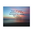 thumbnail image 2 of Scripture Walls He Cares For You 1 Peter 5:7 Bible Verse Canvas Christian Wall Art Ready to Hang, 2 of 20