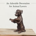 thumbnail image 3 of Young's Inc 21292 3.25 in. Resin Reading Brown Dog with Glasses, 3 of 4