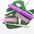 thumbnail image 4 of Langgg 2 Pcs Bathroom Toothbrush Holder Plastic Toothbrush Box Organizer Toothbrush Case Random Color Bathroom Accessories 20*3*2cm 1Set, 4 of 6
