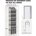 thumbnail image 2 of FOUKUS Over The Door Organizer with 6 Large Clear Pockets 12 Mesh Side Pockets - 50LB Heavy Duty Behind Door Storage, Door Hanging Storage for Closet Bathroom Pantry Nursery Laundry, 2 of 8