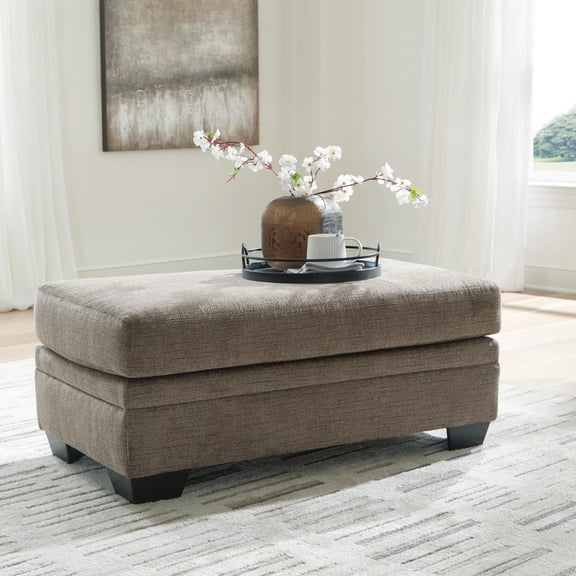 Signature Design by Ashley Stonemeade Upholstered Ottoman, Nutmeg