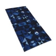 thumbnail image 3 of Polyester Long Towel Multi-Size Water Absorption Good Bright Fluffy Soft For Bathroom Swimming Pool Beach Outdoor Travel Midnightblue Geometric Patterns_2, 3 of 8