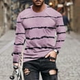 thumbnail image 2 of FAIWAD Long Sleeve Shirts for Men Striped Print Round Neck Tee Tops Comfort Workout Tunics Clothes, 2 of 5