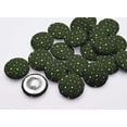 thumbnail image 2 of IBA Indianbeautifulart Green Decorative Buttons For Sewing Crafting Dot & Floral Artistic Shirting Printed Canvas Fabric&nbsp;1 Inch Buttons For Sewing Pack Of 50, 2 of 7