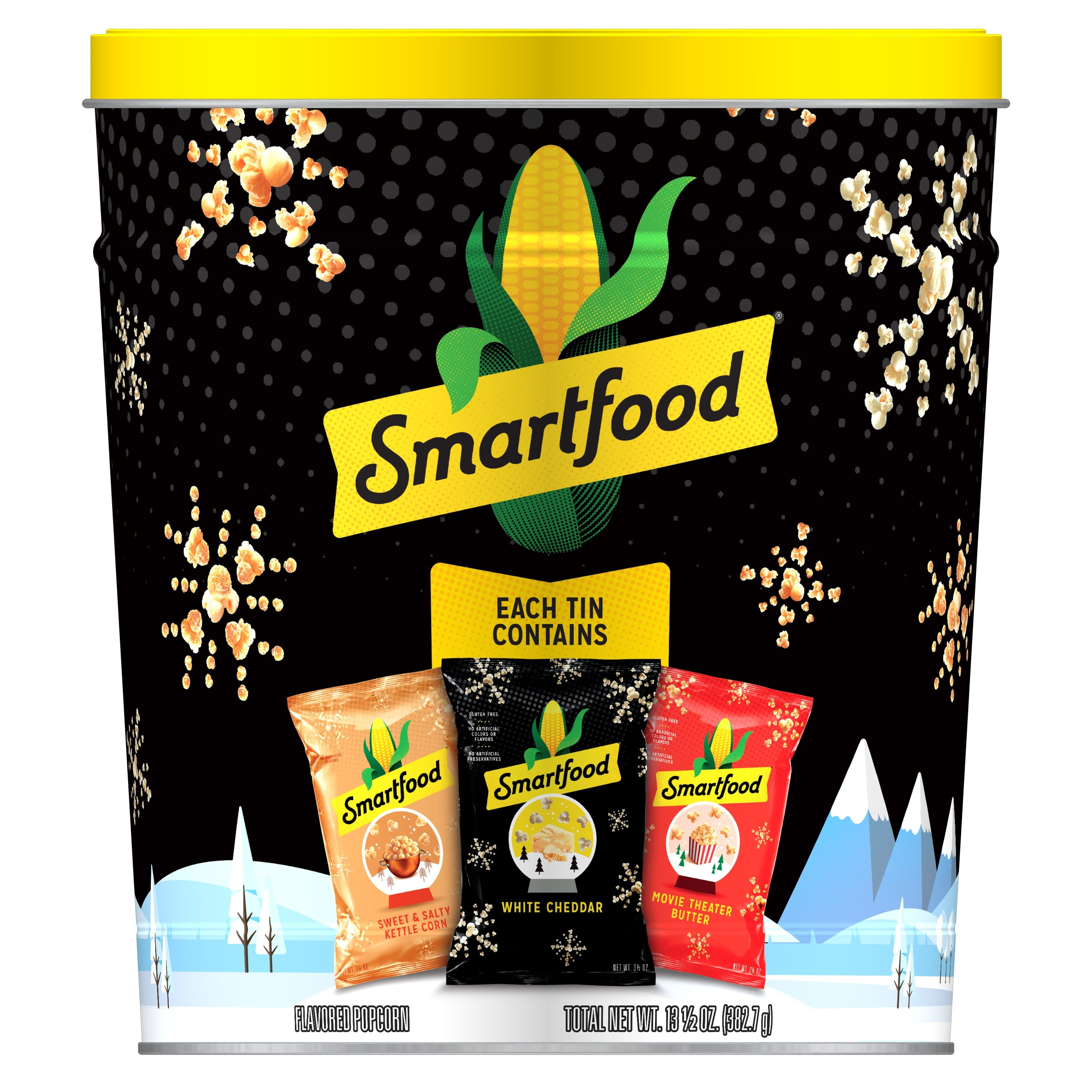 Smartfood Popcorn, Holiday Tin, 13.5 oz