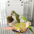 thumbnail image 1 of Flmtop Pet Bird Parrot Mirror Cotton Rope Perch Cage Mounted Decor Bite Chew Molar Toy Random Color, 1 of 8