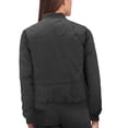 thumbnail image 2 of Women's Long Sleeve Full Zip Quilted Fleece Lined Puffer Bomber Jacket (Black, XL), 2 of 3