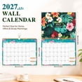 thumbnail image 2 of 2027 12‑Month Spiral Wall Calendar, Floral Art Pattern Wall‑Hanging Planner, Daily To‑Do & Shopping List Organizer for Home Office Study, 2 of 9