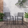 thumbnail image 4 of Nuu Garden Outdoor Patio Chair Set of 2, Metal Outdoor Dining Chairs, Black, 4 of 10