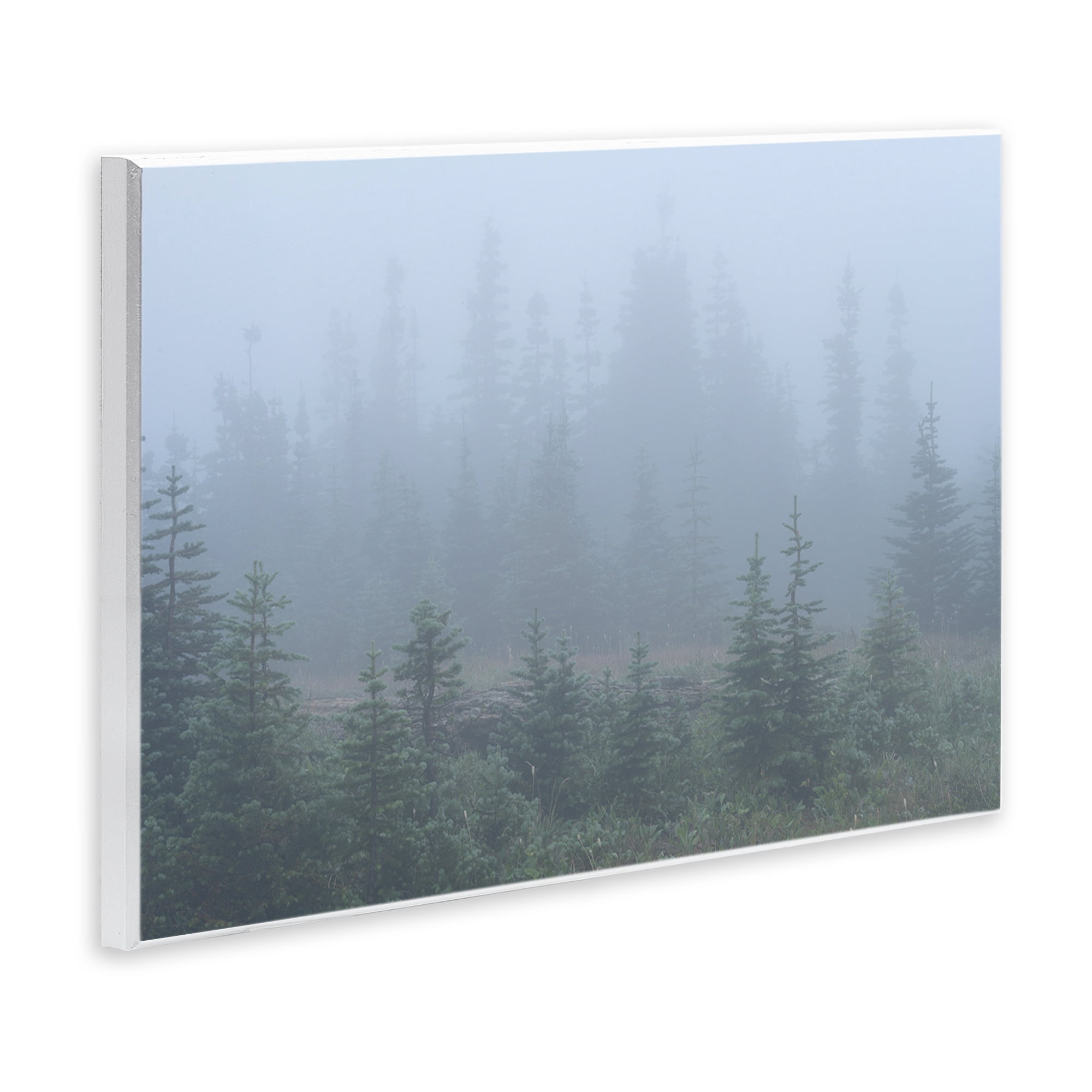 Stupell Industries Foggy Forest Trees Landscape Photography Unframed Art Print Wall Art, 19 x 13