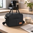 thumbnail image 5 of THOPBPRK Color Insulated Picnic Bag Crossbody Thermal Lunch Bag Portable Cooler Tote With Shoulder Strap For Outdoor Travel Camping Work Beach Trips Daily Food Carrier , Black, 5 of 6