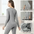 thumbnail image 5 of Thermal Underwear Women Ultra Soft Long Underwear Set Base Layer Skiing Winter Warm Top & Bottom, 5 of 8