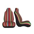 thumbnail image 3 of Salouo Mexican Serape Blanket Stripes Pattern Car Seat Covers,Universal Car Seat Protectors Easy to Install Car Cover Car Accessories Auto/rucks/Van/SUV-2 PCS, 3 of 9