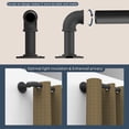 thumbnail image 4 of GCurtain Industrial Curtain Rods for Window Treatment 36-72", 1-1/8" Diameter, Wrap Around Curved Curtain Rods for Indoor and Outdoor, Modern Contemporary Design, Black, 4 of 8