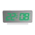 Ikohbadg LED Color Screen Mirror Clock, Large Modern Desktop Clock with