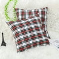 thumbnail image 2 of Dinheiro - Juego de 2 fundas de almohada a cuadros rojos, funda de almohada a cuadros de búfalo, funda de cojín de tartán para sofá, decoración del hogar, algodón, 2 of 5