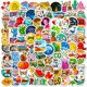 thumbnail image 1 of Juego de pegatinas de vinilo con bonitos dibujos animados, 100 unidades, impermeables, 1 of 2