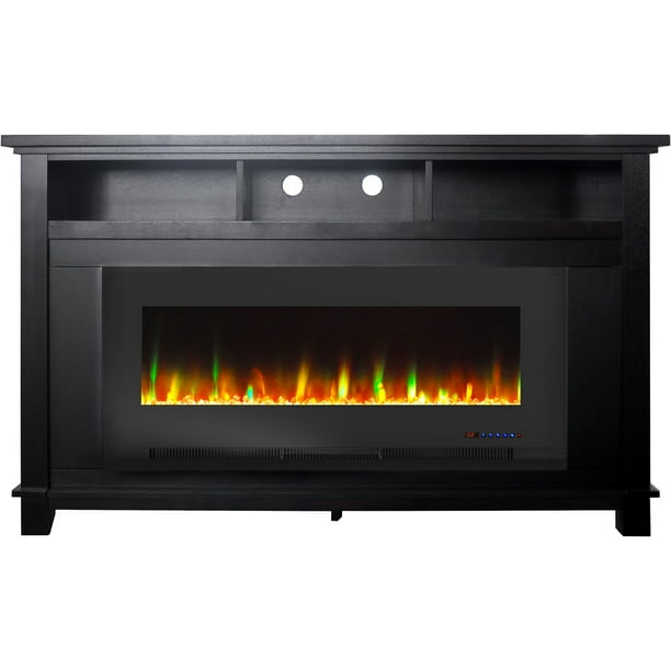 Cambridge San Jose Fireplace Entertainment Stand in Black with 50