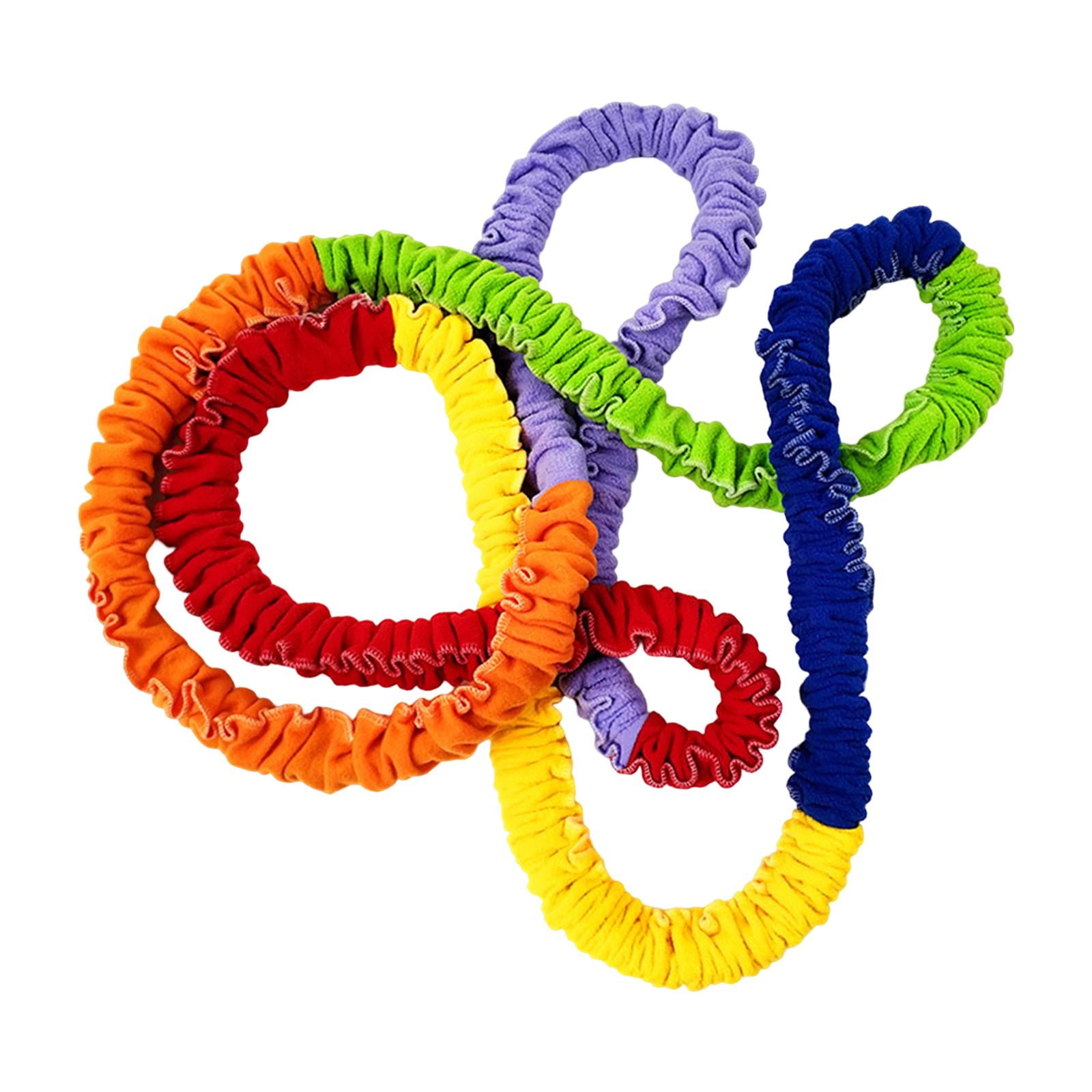 Elastic Cooperative Stretchy Band Resistance Band Sensory Integration Training Toy Soft Multi Sizes for Outdoor Activities Kindergarten Kids
