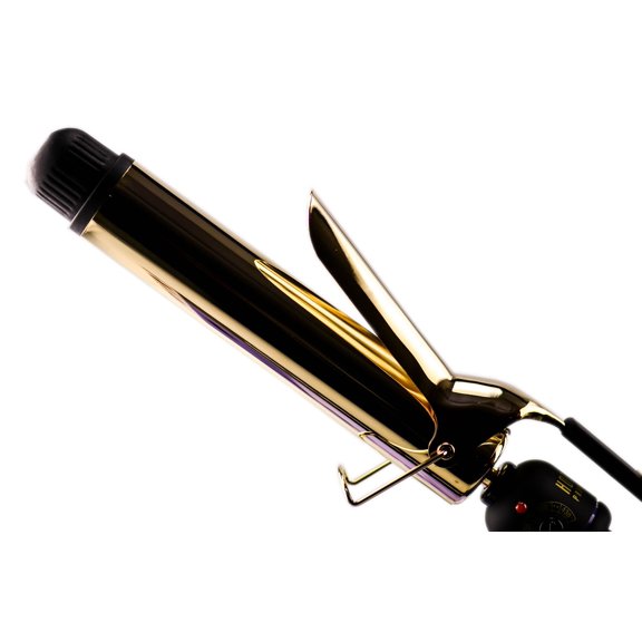 Size : 1 1/2" , Hot Tools Professional Salon Curling Iron/ Wand- Extra Long Barrel- 24k Gold Hair - Pack of 2 w/ Sleekshop Teasing Comb