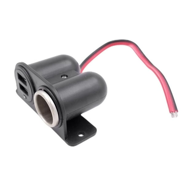 Cargador de coche 12V/24V Encendedor de cigarrillos Toma de derivación Puertos USB duales Ndcxsfigh Accesorios para autos y motos