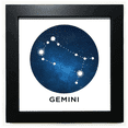 thumbnail image 1 of Geni Constellation Zodiac Sign Black Square Frame Picture Wall Tabletop, 1 of 3