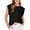 Black, variant on Women's Casual Loose Sleeved Top Summer Tank Top Basic T Shirt plus Size T Shirts Neck Tops for Women Woman Tees Turtle Neck Top Pack for Women Women Tee Shirts Pack Exercise Wear for Women