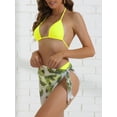 thumbnail image 2 of DARING DIVA Women's Triangle Halter Bikini Sets Large Yellow, 2 of 6