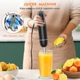 thumbnail image 3 of Immersion Hand Blender(Titanium Reinforced)with 800-Watt/12-Speed,Turbo for Finer Results, 4-in-1 Set Includes BPA-Free Food Chopper / Egg Beater / Beaker, Ergonomic Grip, Detachable, 3 of 8