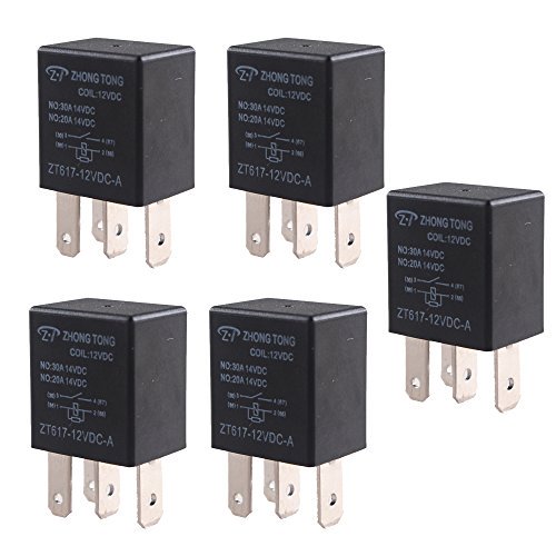 ESUPPORT Relais de Voiture Robuste 12V 30A SPST 4Pin Étanche Électrique