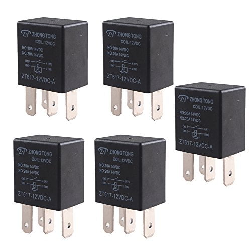 ESUPPORT Relais de Voiture Robuste 12V 30A SPST 4Pin Étanche Électrique