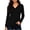 Black, variant on SHTXOZHI Women's Fall Winter Tops Knitted Casual Pullover Sweater Trendy V Neck Long Sleeve Shirts