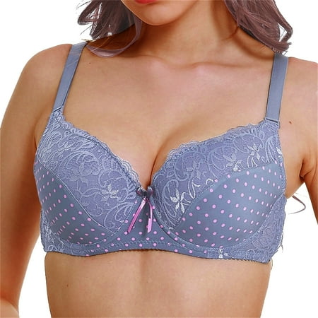 Audhol Lace Bralette Sheer Bra Purple 90B