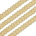 thumbnail image 4 of 49 Yards Metallic Braid Lace Trim Handmade Silver Circle Metallic Trim Crafts Silver Decorative Trim with Card, 4 of 9