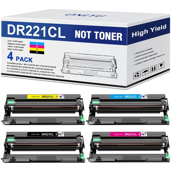 ONLYU Unité de Tambour Compatible DR221 (Pas de Toner) Remplacement pour Brother DR221CL DR-221CL DR221 DR 221 CL pour Brother MFC-9130CW MFC-9330CW HL-3170CDW HL