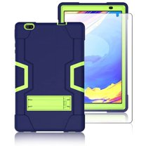 SOATUTO for Vankyo MatrixPad S20 Tablet Case with Screen Protector Tempered Glass for Toscido P20 P101/Topelotek Mid1001S/Hyundai Hytab Plus 10WB2 10 inch Tab Case Built in Stand - Navy Green/1 Pcs