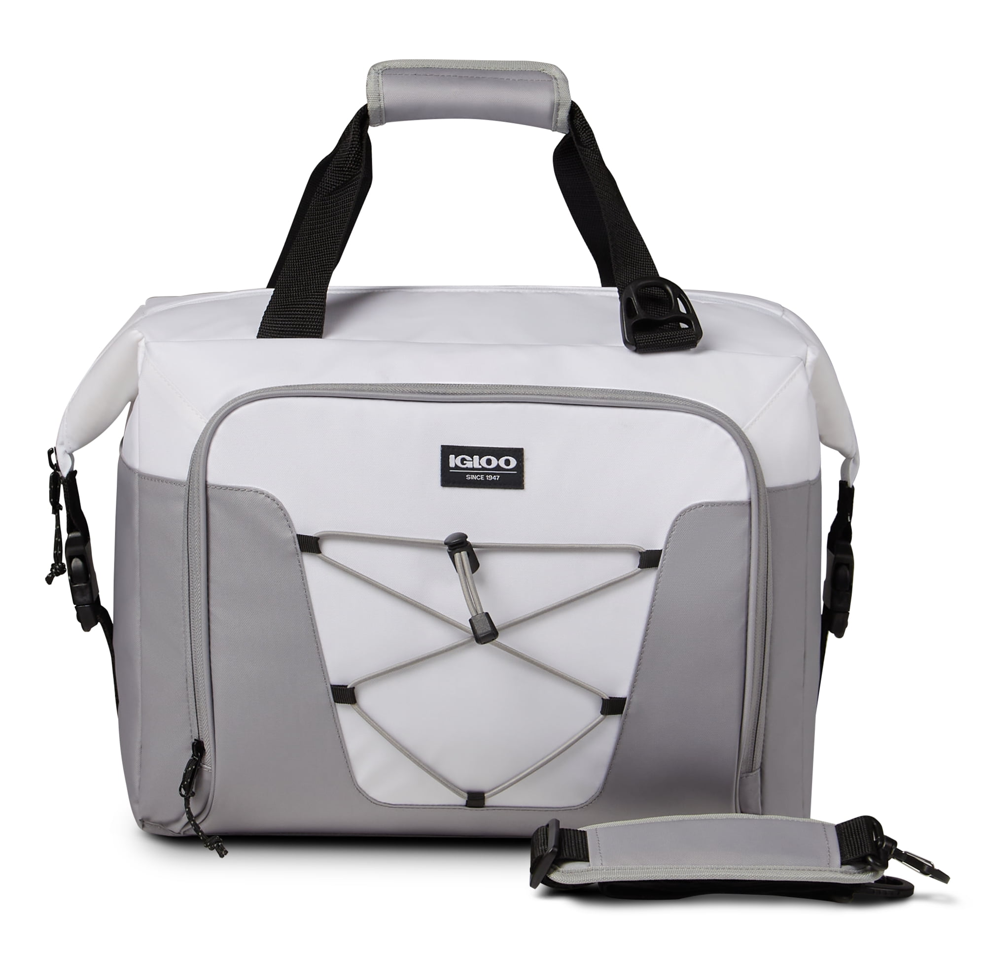 Black/Silver/Blue IGLOO MaxCold Insulated Cooler Tote 