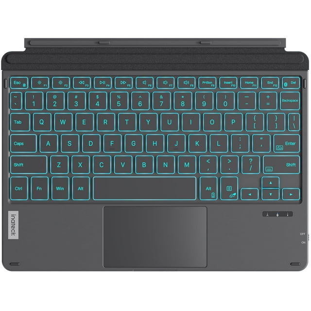 Teclado Inateck para Surface Go Bluetooth 5.3 con retroiluminación de 7 colores